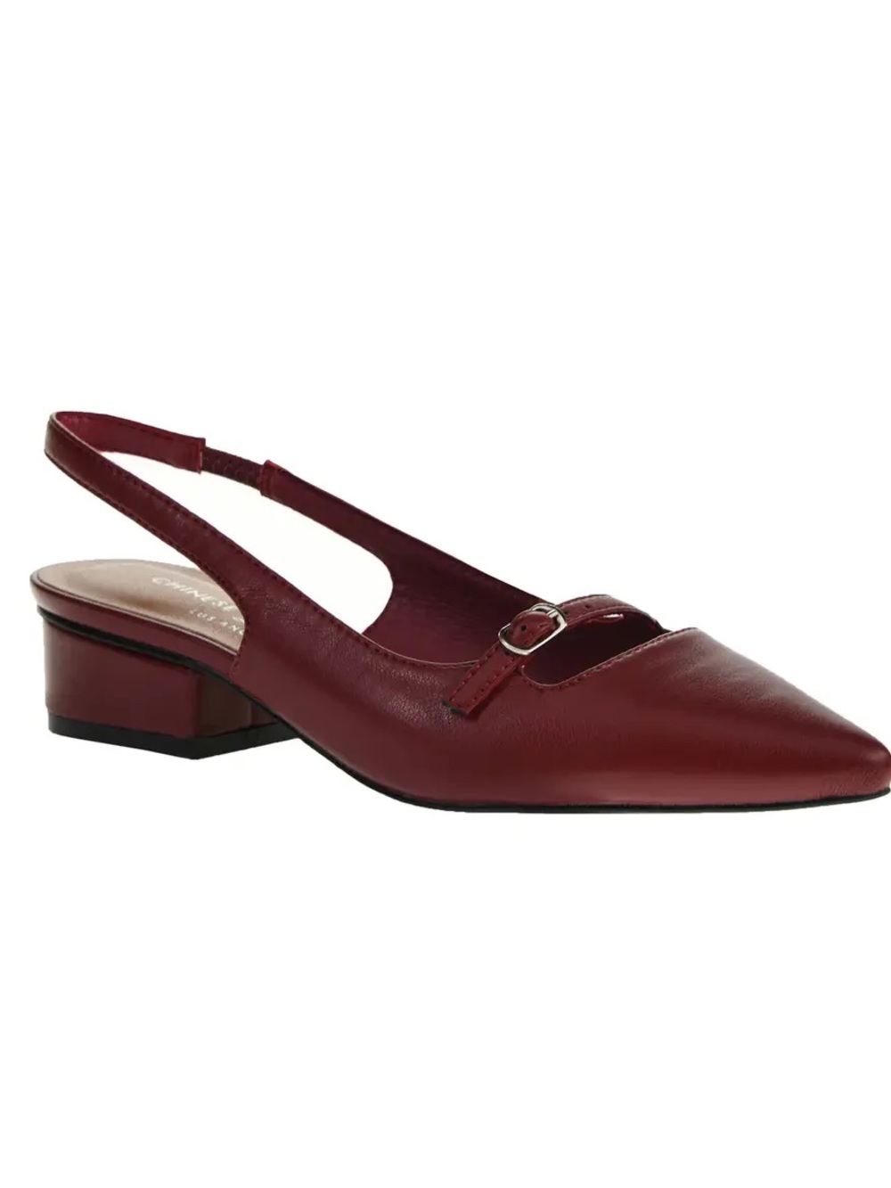 CHINESE LAUNDRY (6) Maude Wine Burgundy Pointed Toe Slingback Heels NWT